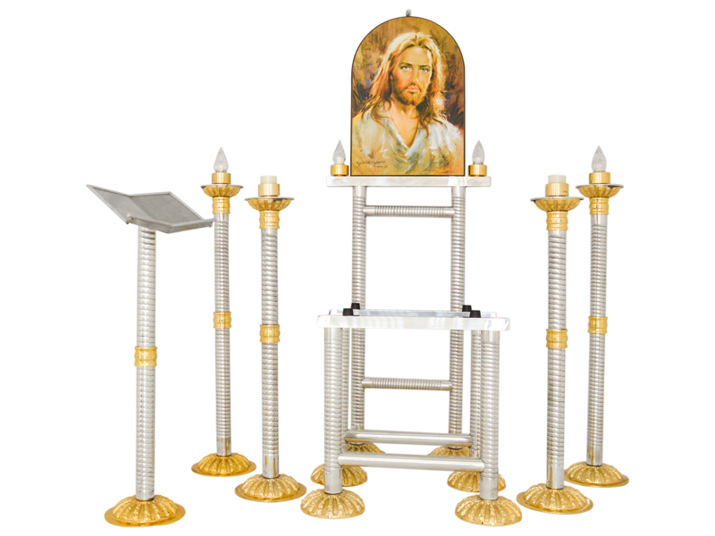 Juego de Candelabro Divino Rostro Dorado