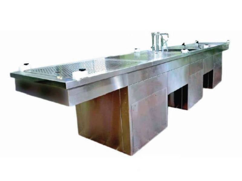 Mesa doble pozuelo y griferia