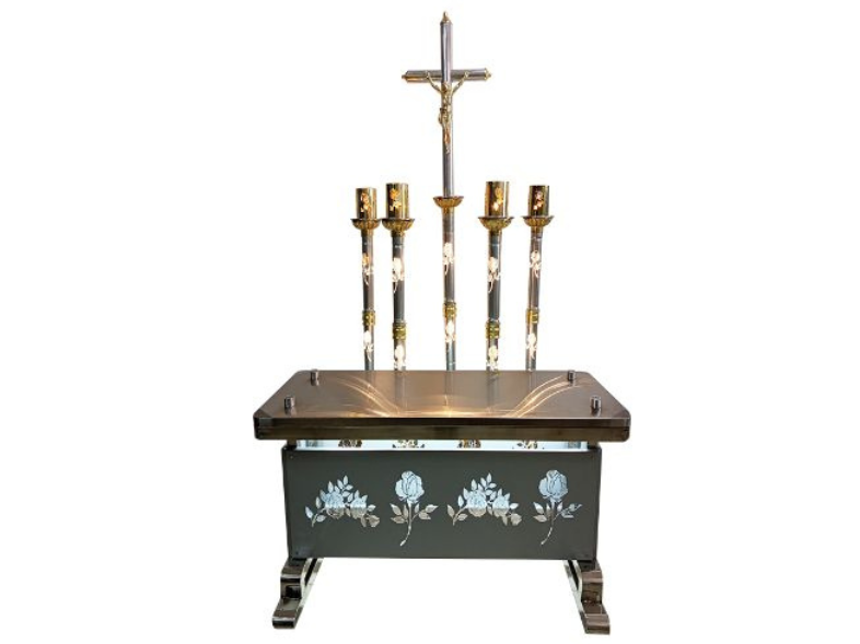 Juego de Velación Rosal combinado / Catafalco en Acero Inoxidable